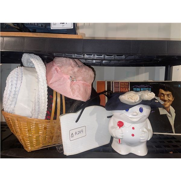 Vinyl Record Collection Topless Cookie Jar &  Ladies Statement Hat Collection