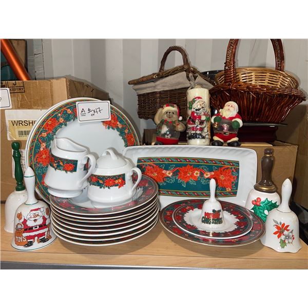 Vintage Christmas China Set
