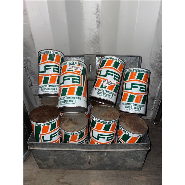 Vintage Automotive Transmission Fluid & Antique Metal Tool Chest