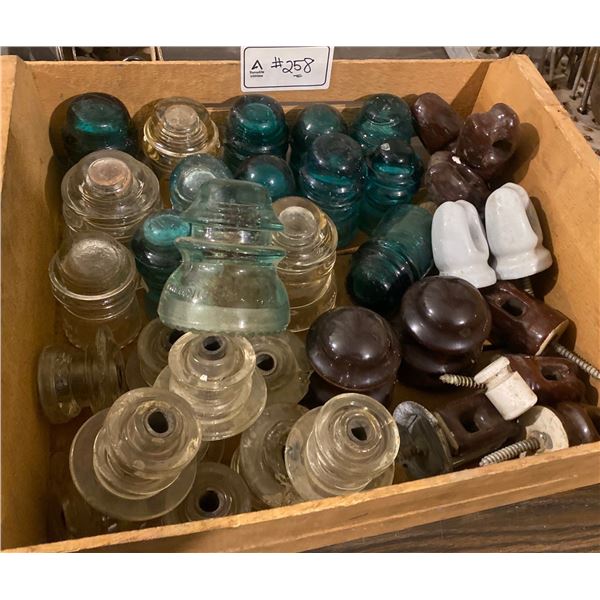 Insulators Galore!! Antique Wood Crate