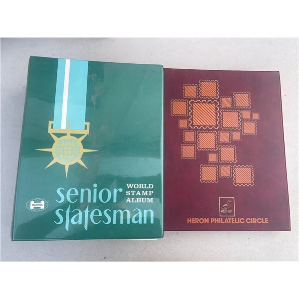 Vintage Walnut End Table 18x25.5 w/ Stamp Collectors Album & More