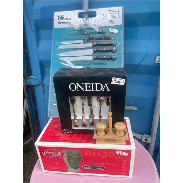 New Kitchen Necessities & Accessories Collectable Coca Cola Pint Glasses Oneida Flatware & More