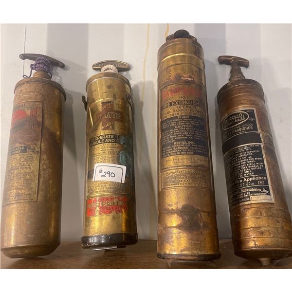 Antique Fire Extinguishers 4 Count