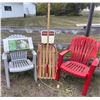 Image 1 : Outdoor Activity Gear. Wood Tobagon Beer Cooler Lawn Chairs & Kneel Garden Support