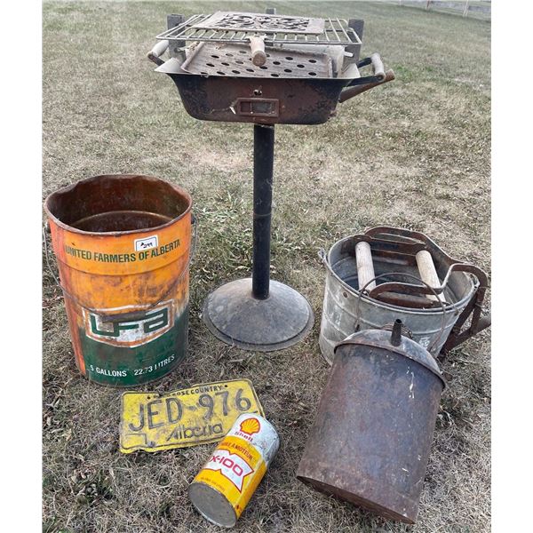 Antique Objects made from Metals Outdoor Grill Wash Basin & More