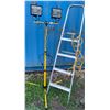 Image 1 : Jobsite Essentials Aluminum A Frame Step Ladder W/ Adjustable Flood Lights & More