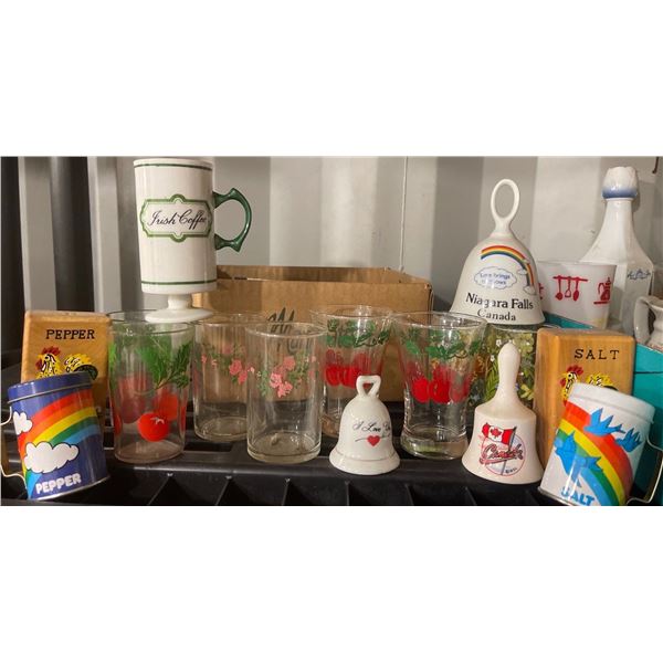 Kitchen Charms Hand Painted Mugs Oil/ Vinegar Decanters & More