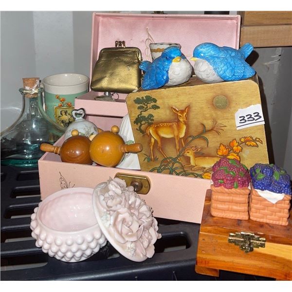 Feminine Dresser Decor Jewlery Box Trinkets Figurines & More