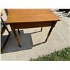 Image 9 : UPHOLSTERED CANE BACK ROCKING CHAIR AND SMALL LIBRARY TABLE