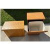Image 9 : OAK DISPLAY STAND AND TIP DOWN TRASH CABINET