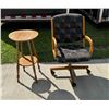 Image 1 : ROUND SIDE TABLE AND OFFICE CHAIR