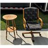 Image 2 : ROUND SIDE TABLE AND OFFICE CHAIR