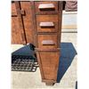Image 2 : ANTIQUE WHITE ROTARY TREADLE SEWING MACHINE IN WOODEN CABINET