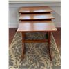 Image 1 : 3 Wood Vintage Nesting Tables