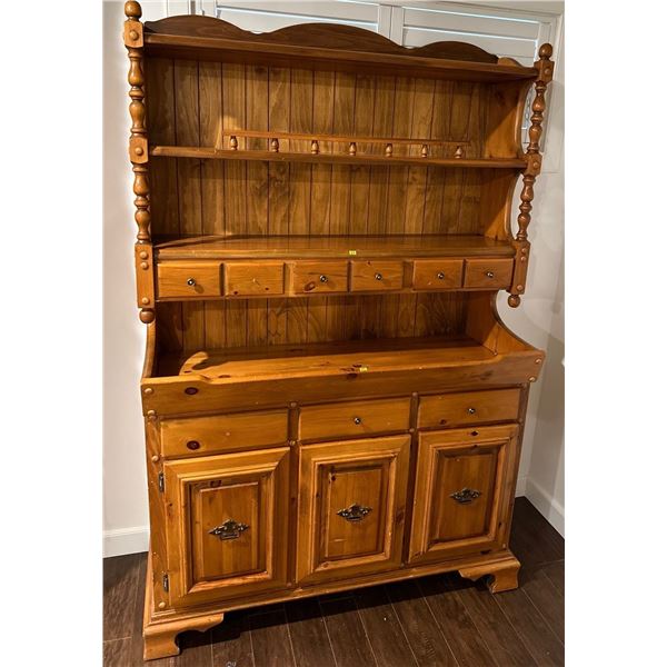 49x20x93 Vintage China Cabinet/ Hutch White Oak