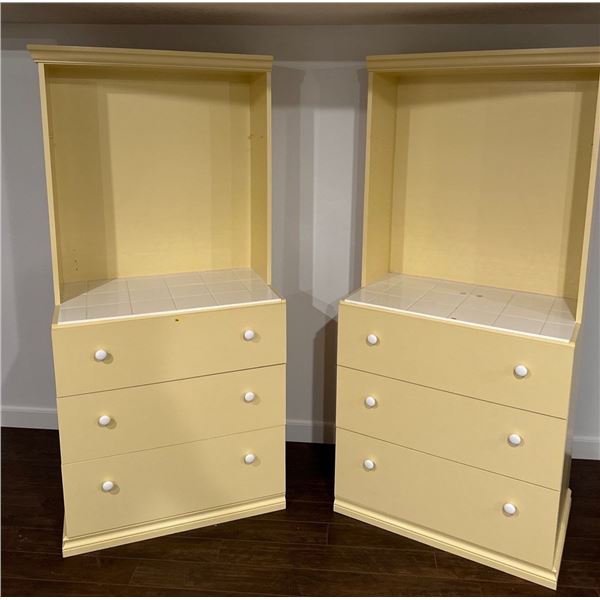 33x21x71 Pair of Vintage Kitchen Organizers/ Hutch/ Bakers Shelf