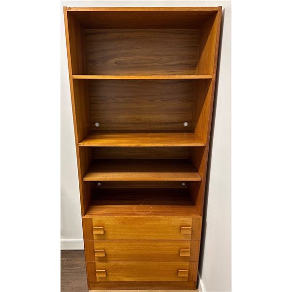 32x16x64 Mid Century Oak Display Case