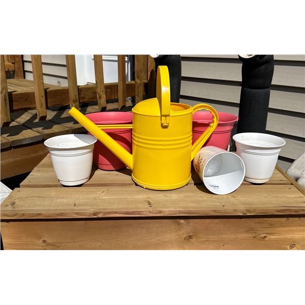 Pressure Treated Outdoor Bench w/ An Assortment of Outdoor Decor