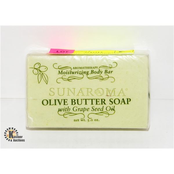 SUNAROMA  AROMATHERAPY OLIVE BUTTER SOAP WITH
