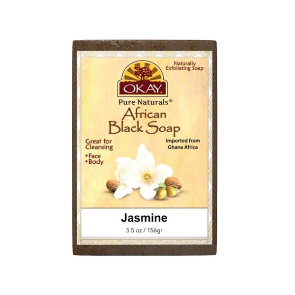 OKAY PURE NATURALS AFRICAN BLACK SOAP - JASMINE