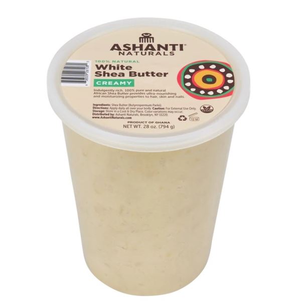 NEW ASHANTI NATURALS WHITE SHEA BUTTER ( CREAMY )