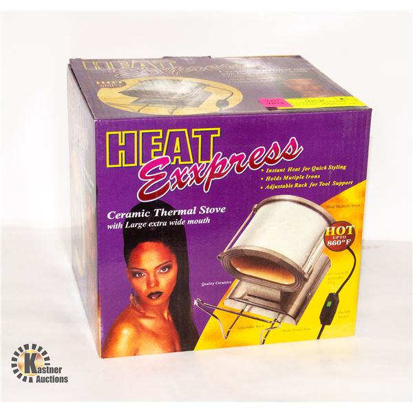 NEW HEAT EXXPRESS CERAMIC THERMAL STOVE - HOLDS