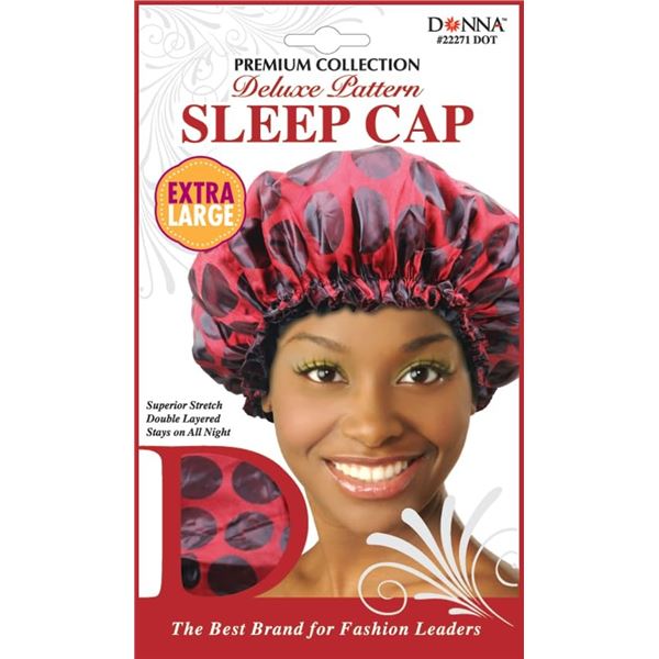 NEW DONNA DELUXE PATTERN SLEEP CAP EXTRA LARGE