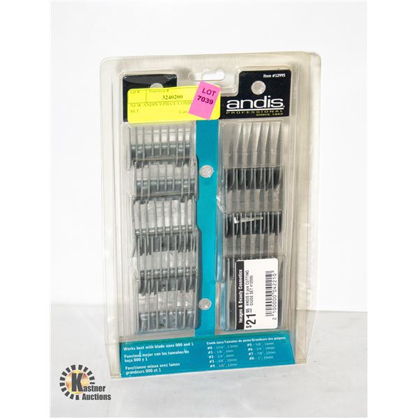 NEW ANDIS 9 PIECE COMB GUIDE SET