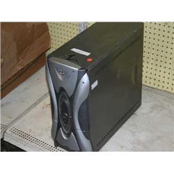 GREY COMPUTER TOWER. NO HARD DRIVE.