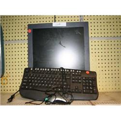 AMPTRON 17'' FLAT SCREEN MONITOR W/ KEYBOARD AND MOUSE