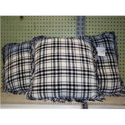 3 BLACK AND WHITE PILLOWS