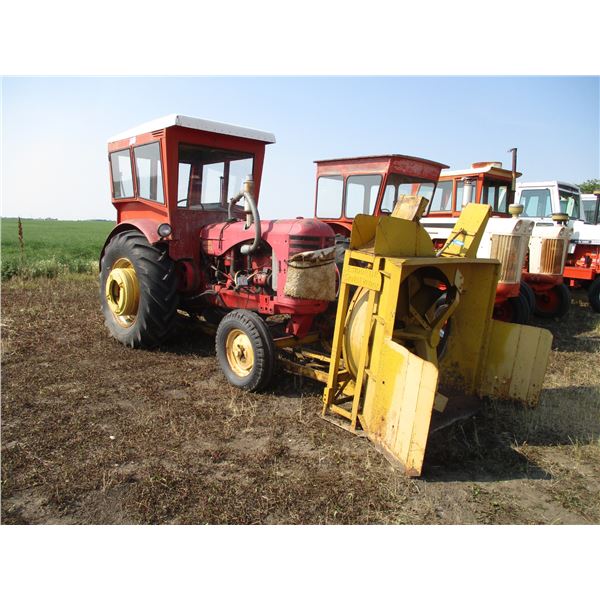 Massey- Harris 44 Tractor - 2WD Gas Engine, PTO Driven w/ Front Mount Snowblower - Serial 42045