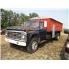 Image 1 : Ford F600 Truck - 5x2 Transmission, V8 Engine, Single Ram Hoist, Duals, Metal Box (16' x 8')- Showin
