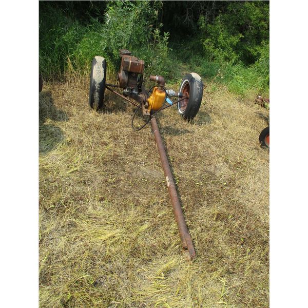 Water Pump on Trailer, Gas Motor(Not Seized), Hitch is 9'