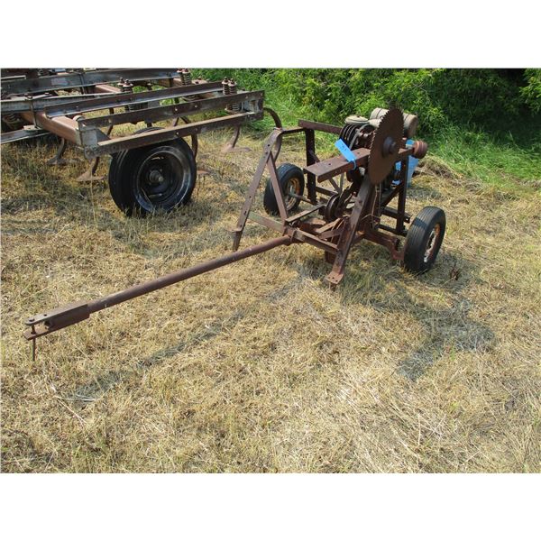 Cordwood Saw on Trailer w/ Gas Engine - Not Seized - 16" Blade