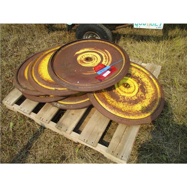 (7) Metal Packer Wheels - 2ft Diameter