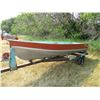 Image 2 : Lund 14ft Aluminum Fishing Boat w/ Trailer and Paddles - Serial M0T888070