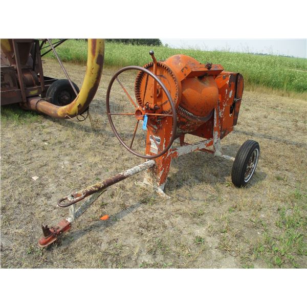 Gas Powered Cement Mixer on Wheels