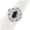 Image 1 : 2.18 ctw UNHEATED Pinkish Purple and 1.29 ctw Diamond Platinum Ring (GIA CERTIFI