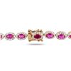 Image 3 : 18.69 ctw Ruby and 5.90 ctw Diamond 14K Yellow Gold Necklace