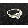Image 1 : ZIRCONIUM SILVER RING SIZE 6-3/4