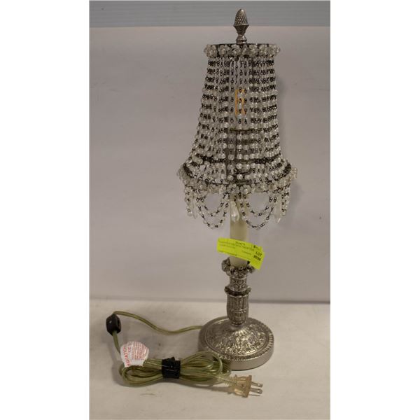 VINTAGE CRYSTAL DROP TABLE LAMP-ESTATE