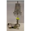 Image 1 : VINTAGE CRYSTAL DROP TABLE LAMP-ESTATE