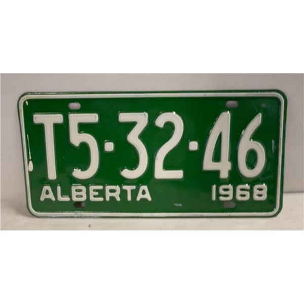 NEW 1968 UNUSED LICENSE PLATE