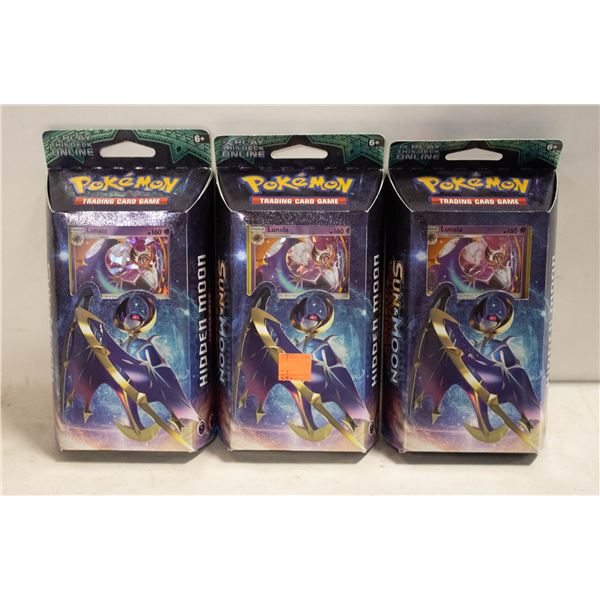 LOT OF 3 POKEMON SUN & MOON THEME DECKS