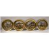 Image 1 : SET OF FOUR VINTAGE SOLID BRASS WALL PLATES