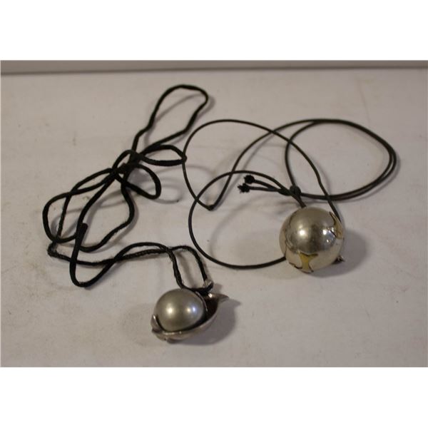 2 DOLPHIN MIRACLE RINGING BALL NECKLACES