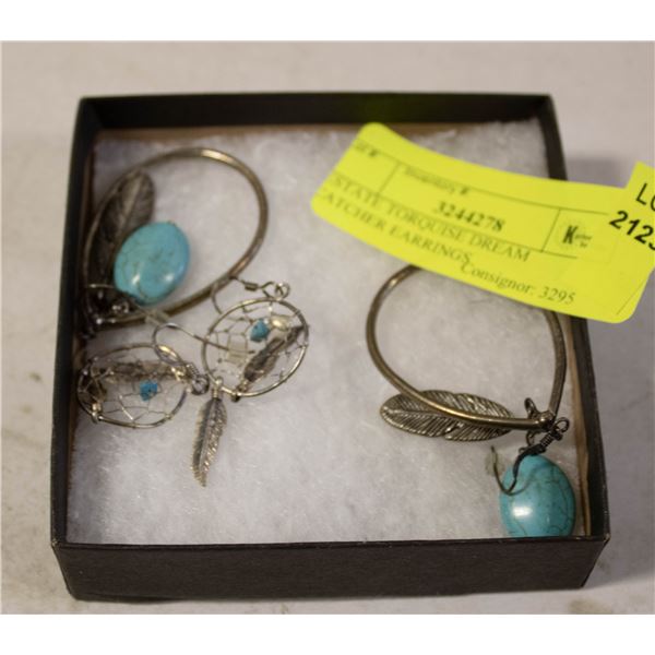 ESTATE TORQUISE DREAM CATCHER EARRINGS