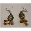 Image 1 : PAIR OF BRASS DANGLE EARRINGS