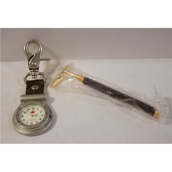 PANT LOOP WATCH AND BLACK HANDLED RAZOR
